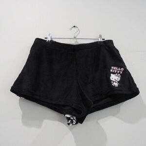 Hello Kitty Black Fleece Shorts